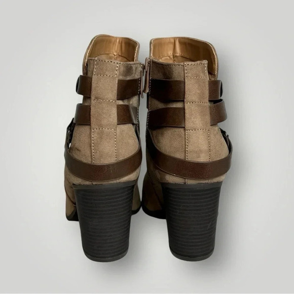 Torrid | Strappy Bootie Microfiber Inside Zippers 3.5” Block Heel - Picture 4 of 7